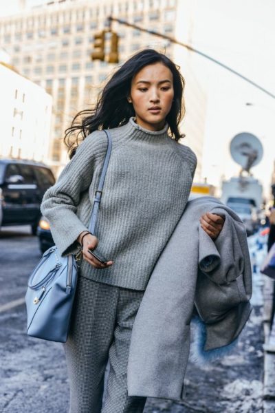 outfits with white turtleneck underneath