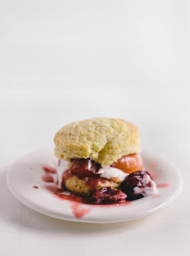shortcakes with roasted fruit + rosemary | wit & delight