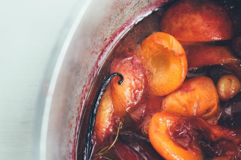 shortcakes with roasted stone fruit + rosemary | wit & delight