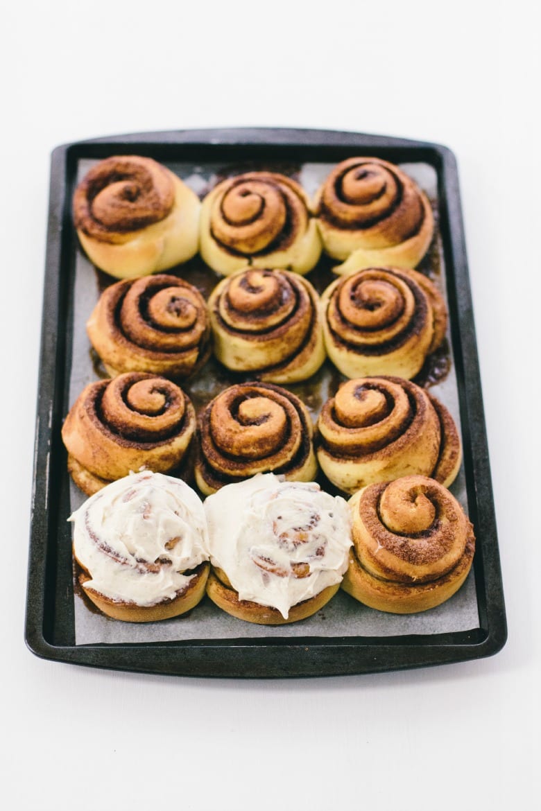 brioche cinnamon rolls with brown butter icing | wit & delight