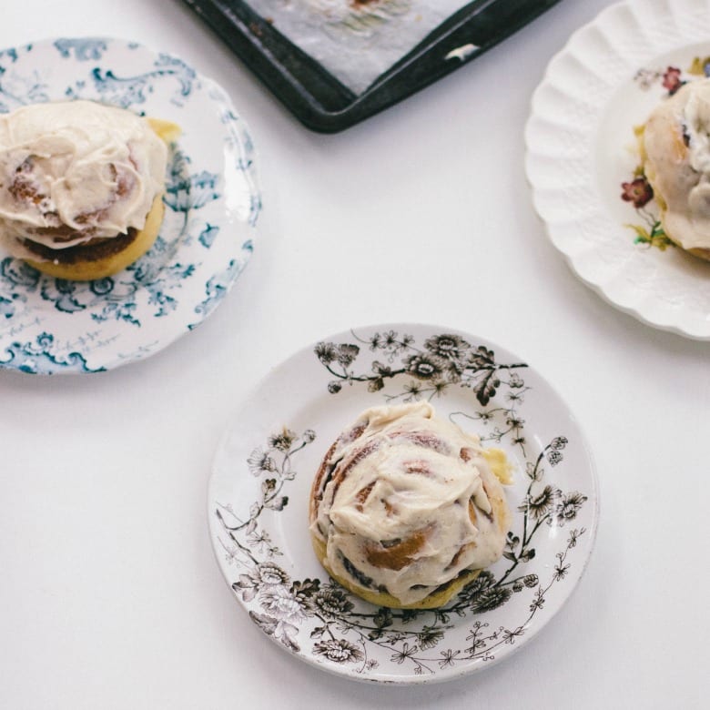 brioche cinnamon rolls with brown butter frosting | wit & delight