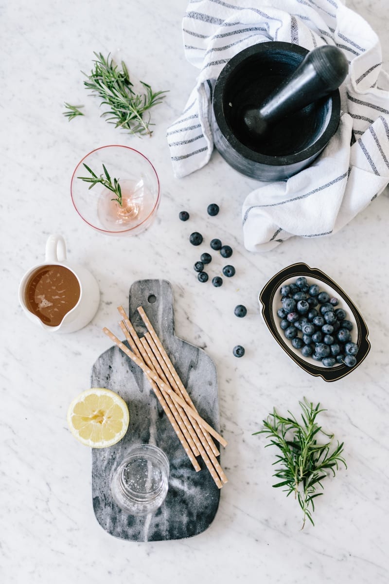 Blueberry Rosemary Mocktail — Wit & Delight