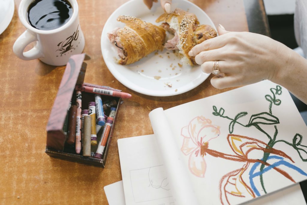 Drawing at a Coffee Shop Wit & Delight