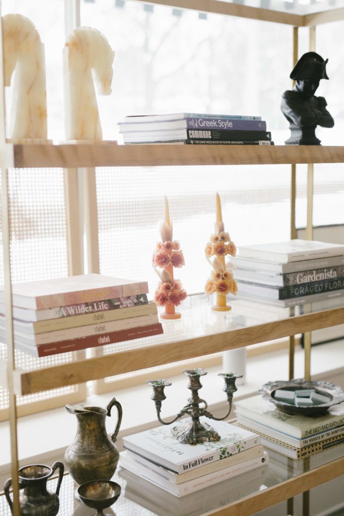Coffee Table Books on a Shelf Wit & Delight