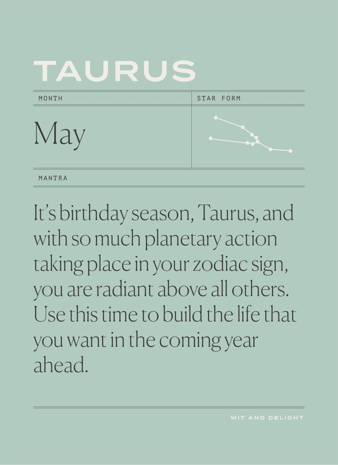 May 2020 Horoscopes | Wit & Delight | Taurus