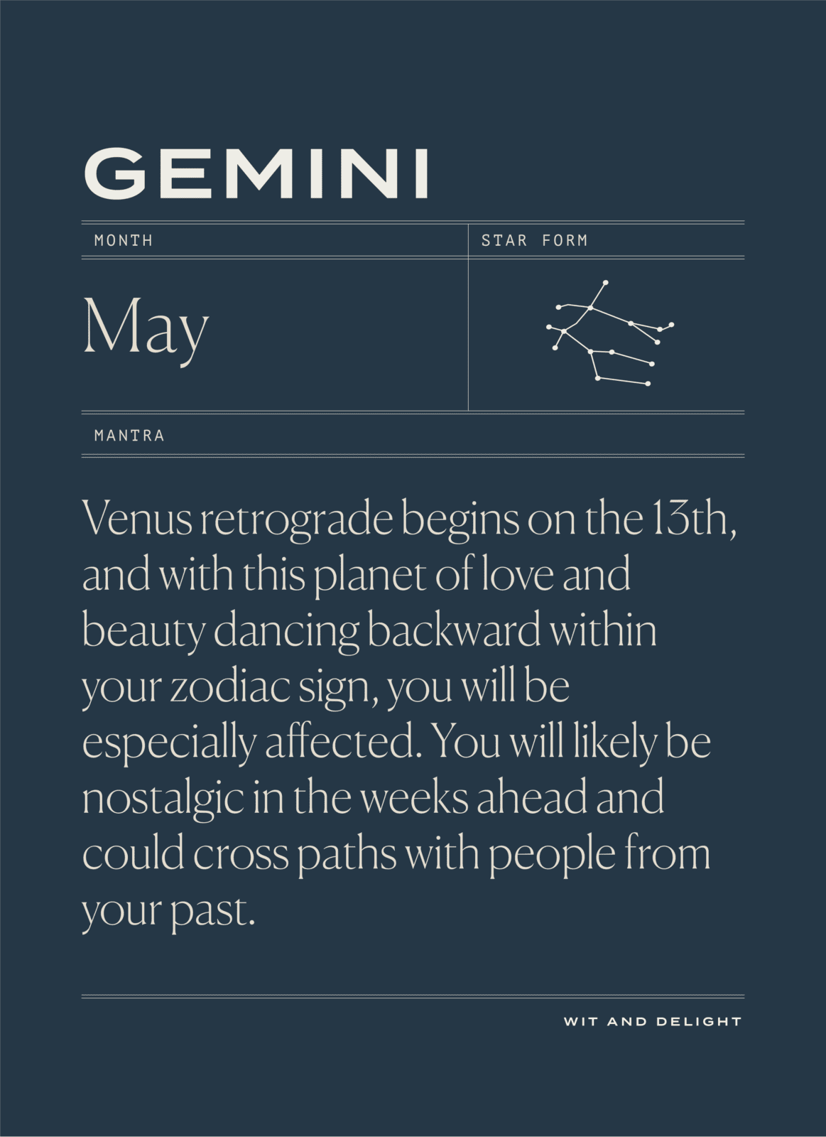May 2020 Horoscopes | Wit & Delight | Gemini