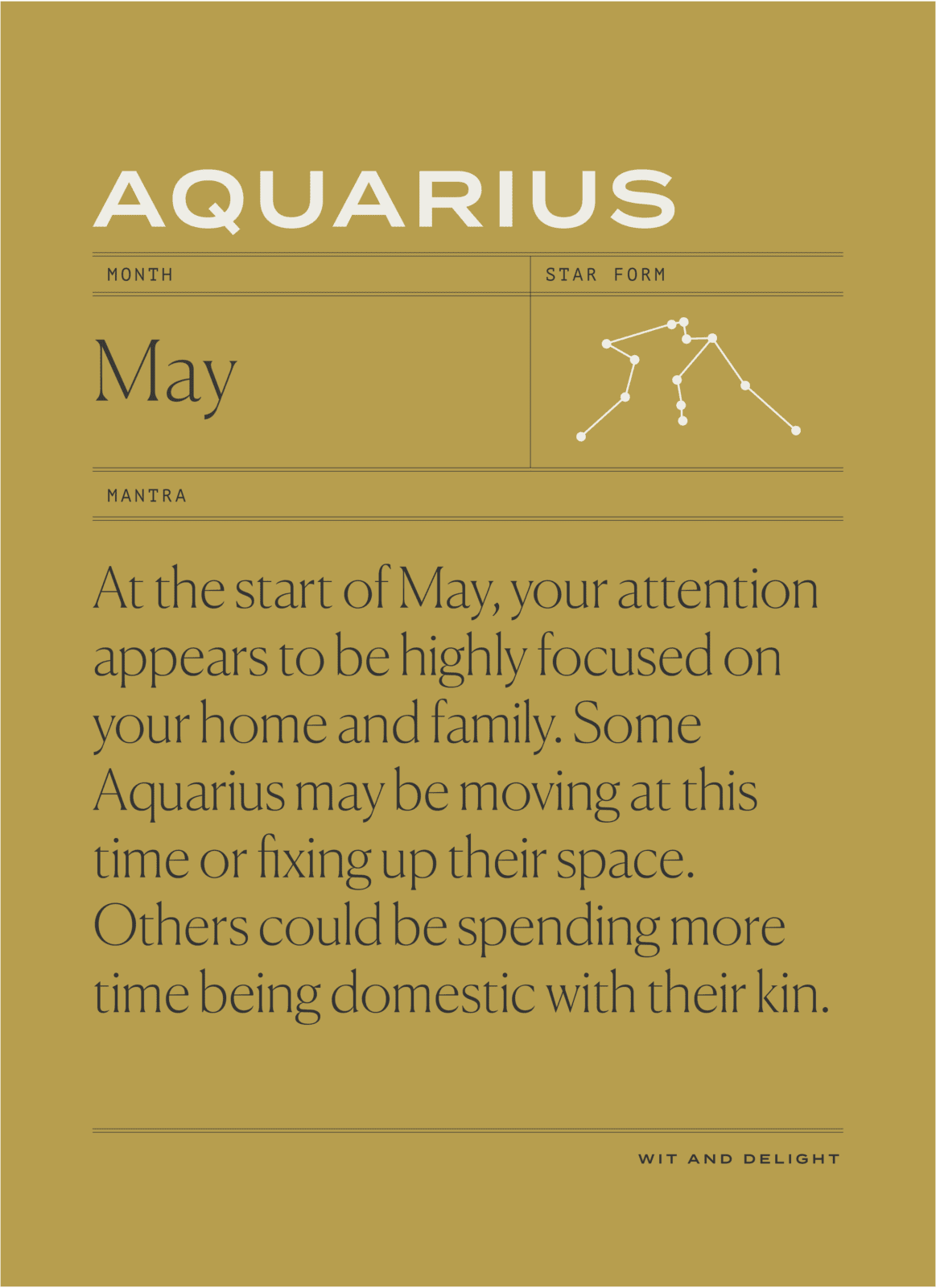 May 2020 Horoscopes | Wit & Delight | Aquarius