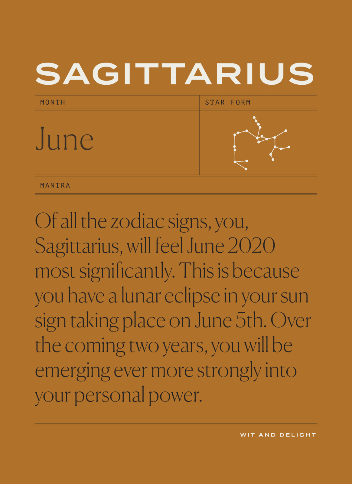 Sagittarius June 2020 Horoscopes | Wit & Delight