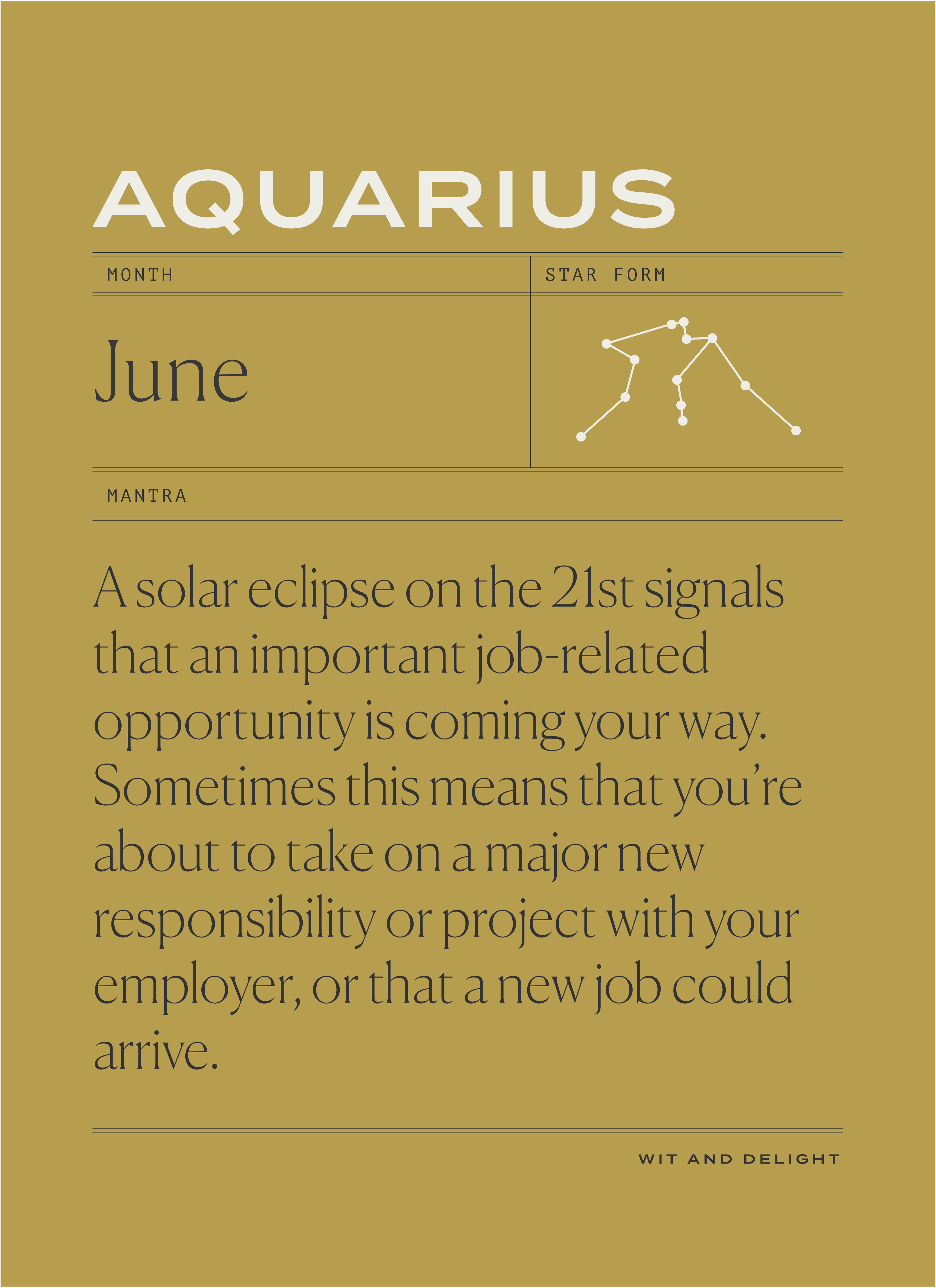 Aquarius June 2020 Horoscopes | Wit & Delight