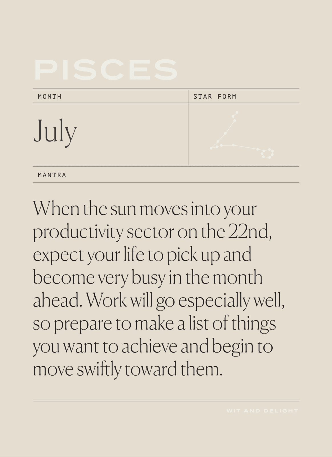 Pisces July 2020 Horoscope | Wit & Delight