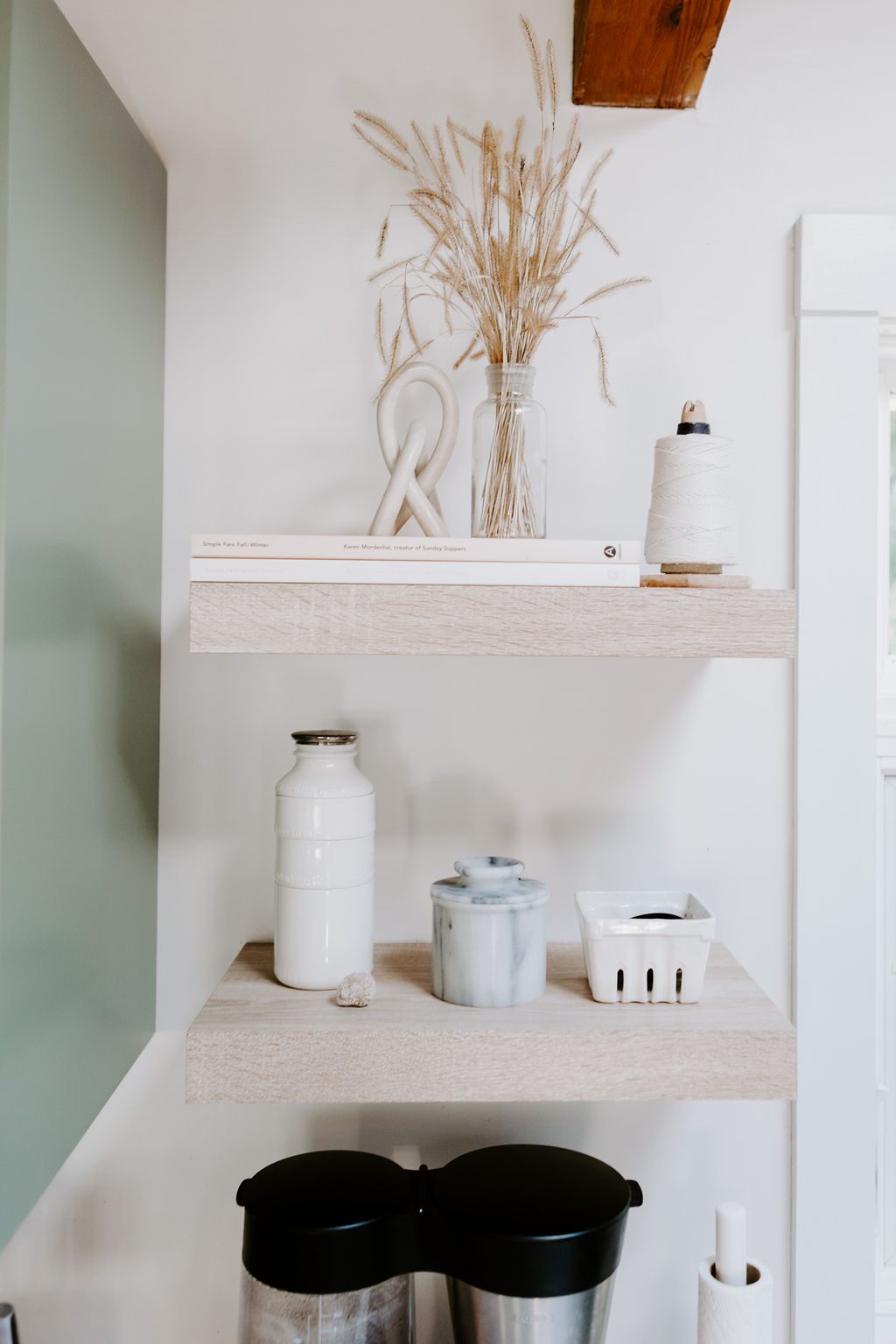 Kitchen open shelving