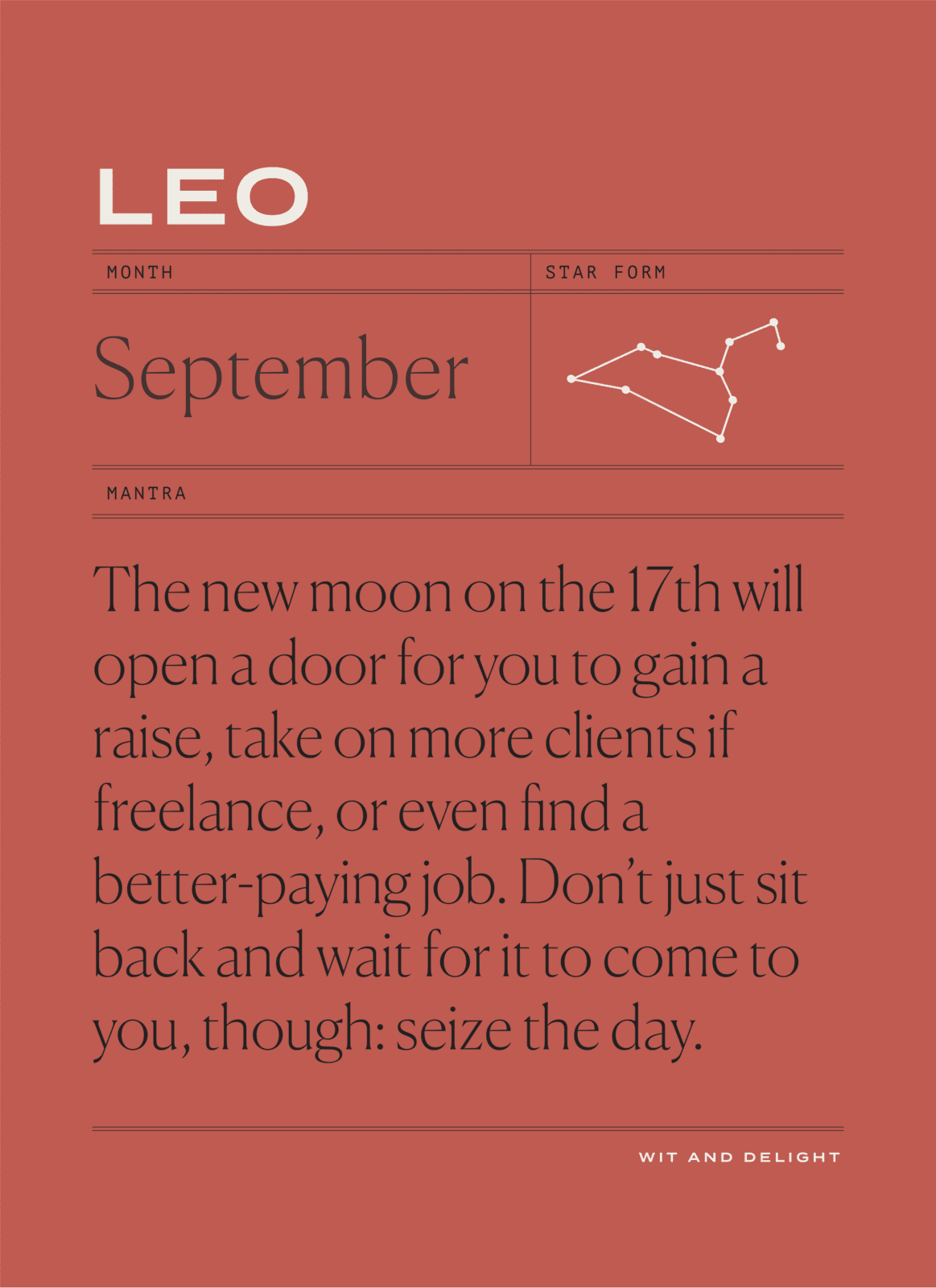 Leo September 2020 Horoscope | Wit & Delight