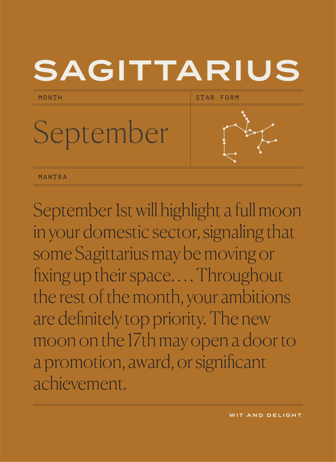 Sagittarius September 2020 Horoscope | Wit & Delight