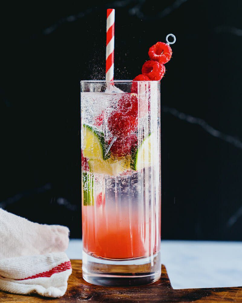 Summer Cocktail Recipes: Raspberry lime rickey cocktail