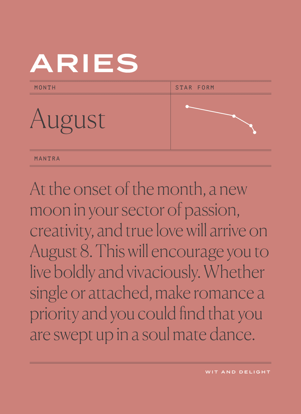August 2021 Horoscopes: Wit & Delight