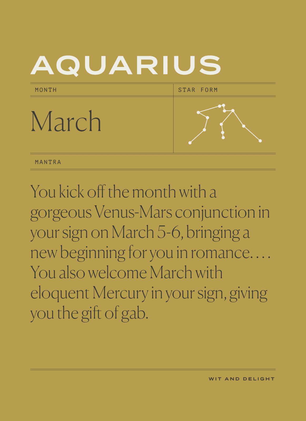 March 2022 Horoscopes Aquarius