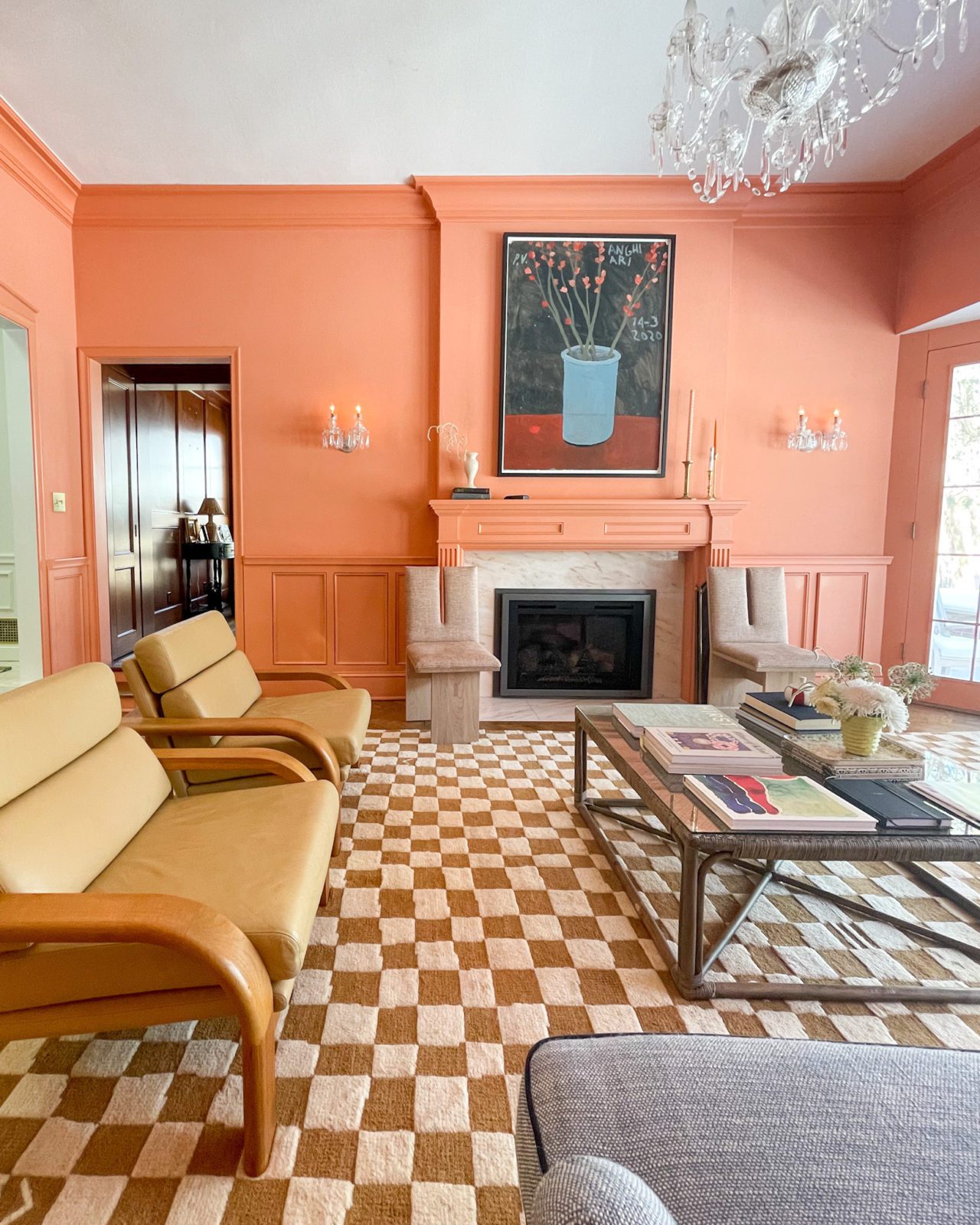 Home Updates: Peach Living Room