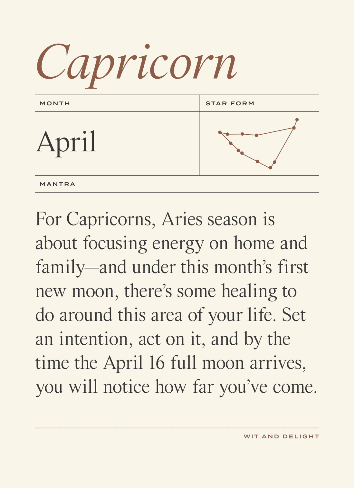 April Horoscope: Capricorn