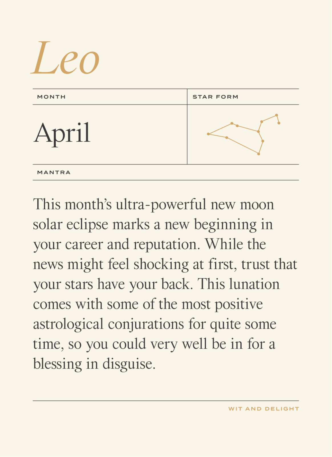 April 2022 Horoscope: Leo
