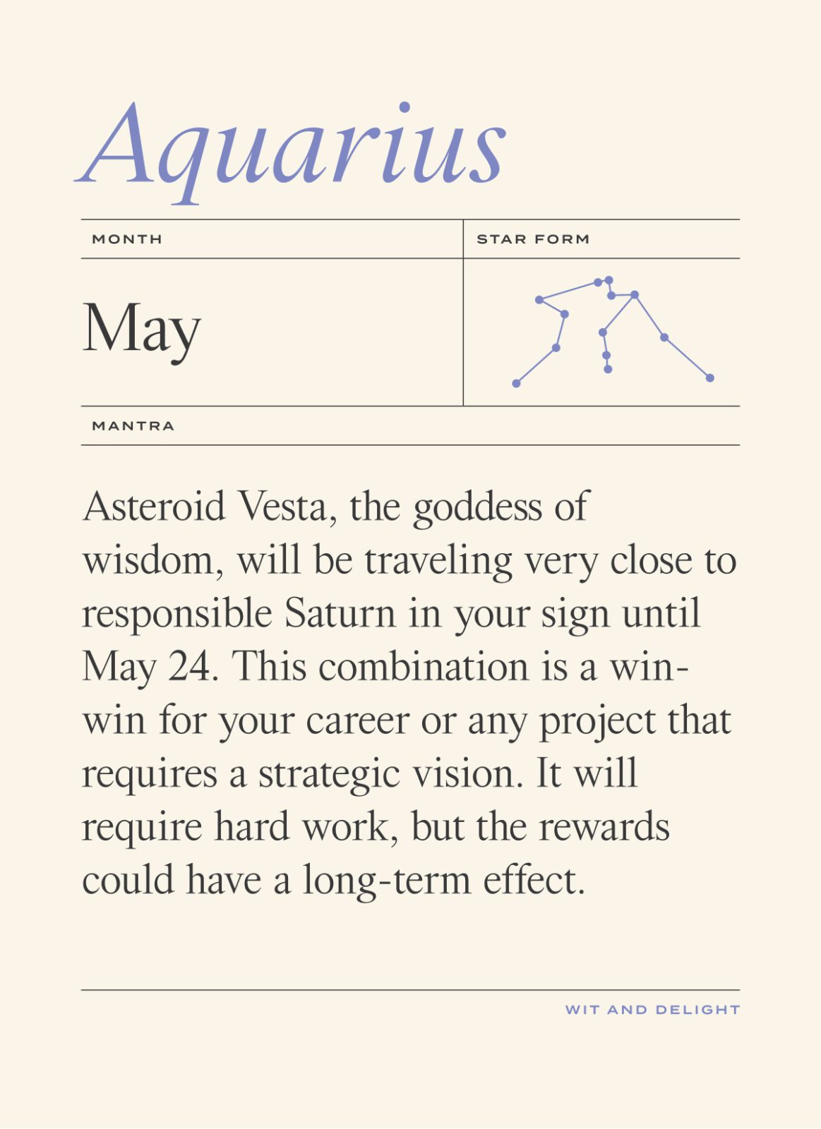 May 2022 Horoscopes: Aquarius | Wit & Delight