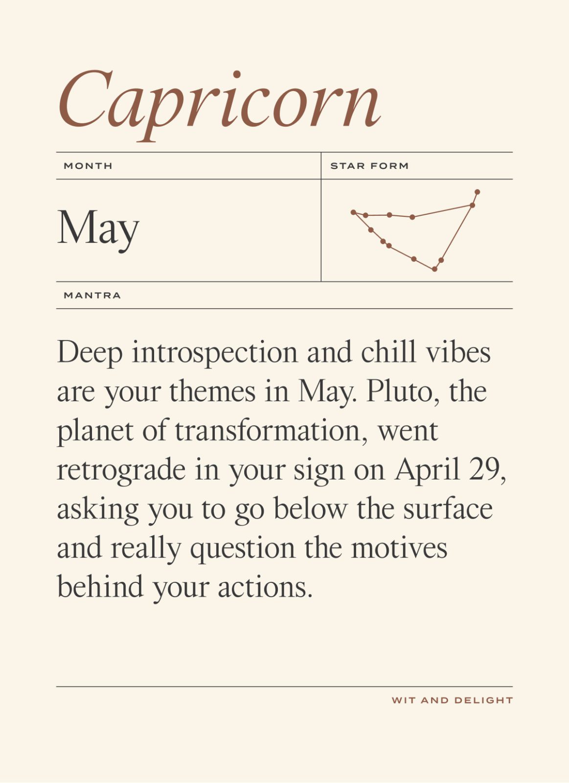 May 2022 Horoscopes: Capricorn | Wit & Delight