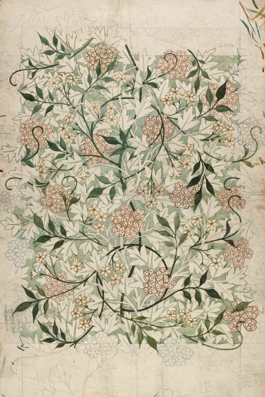 Floral wallpaper design by William Morris
