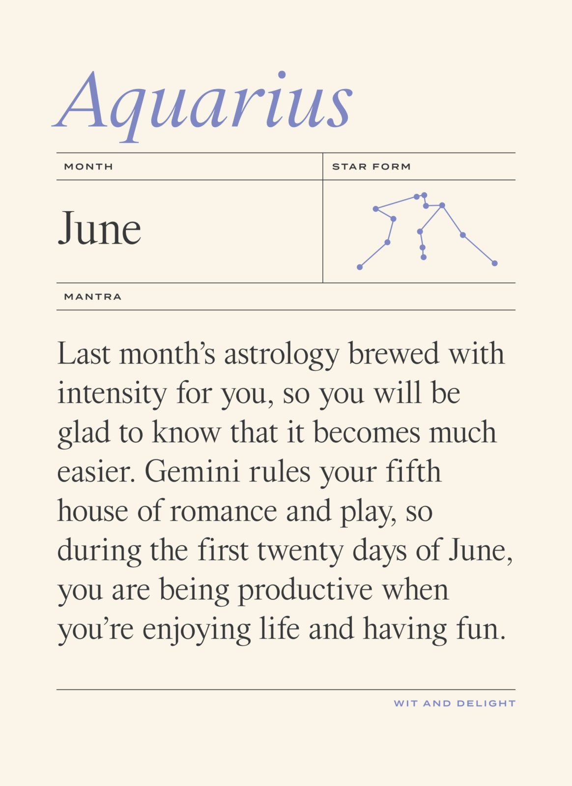 Aquarius June Horoscope
