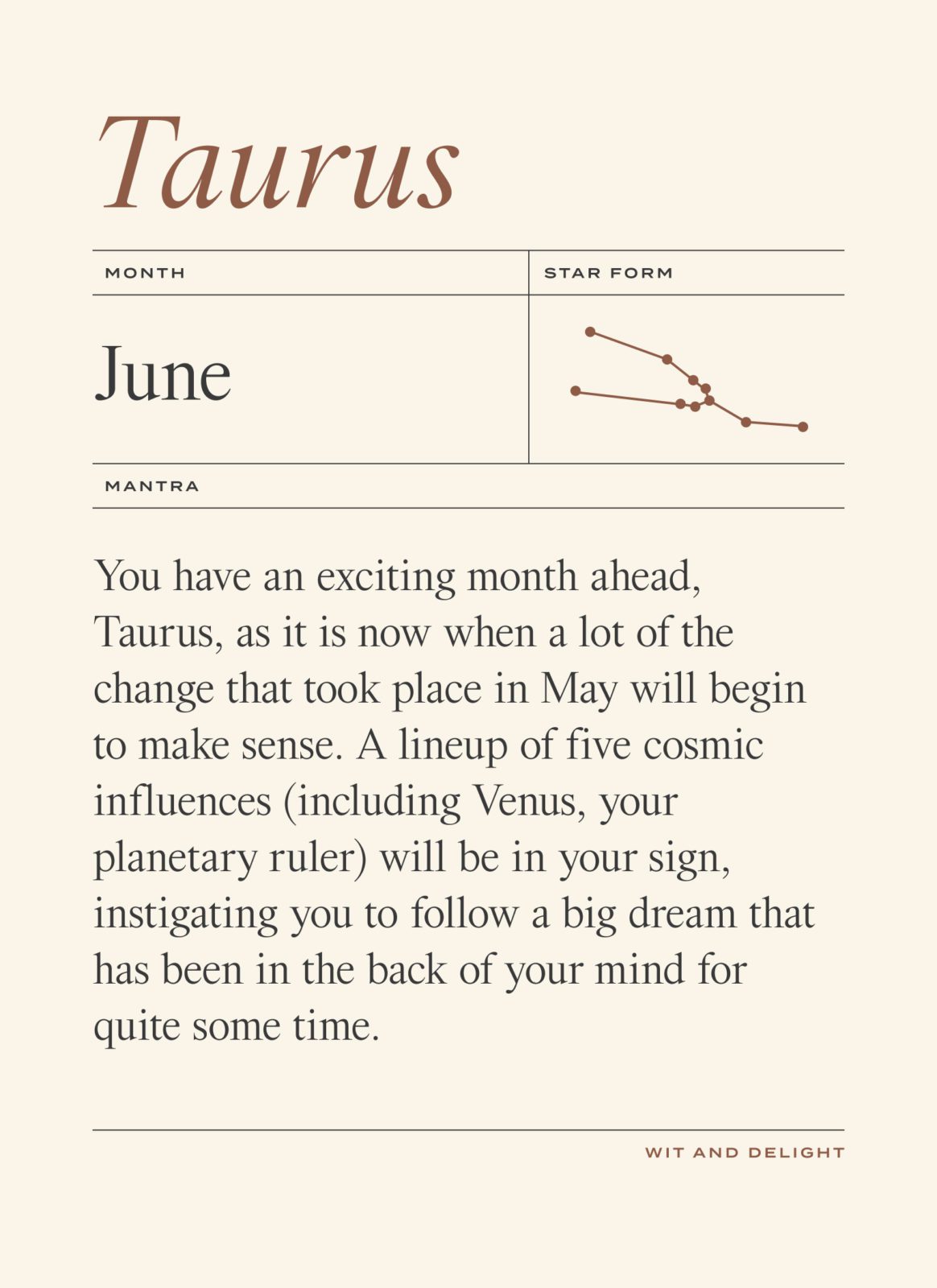 June 2022 Horoscopes: Taurus | Wit & Delight