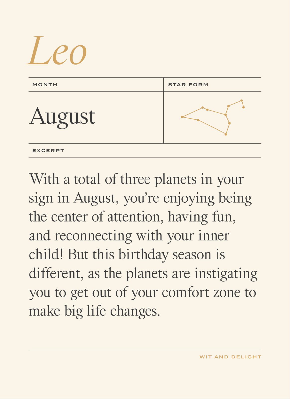 August Horoscopes 2022 | Wit & Delight