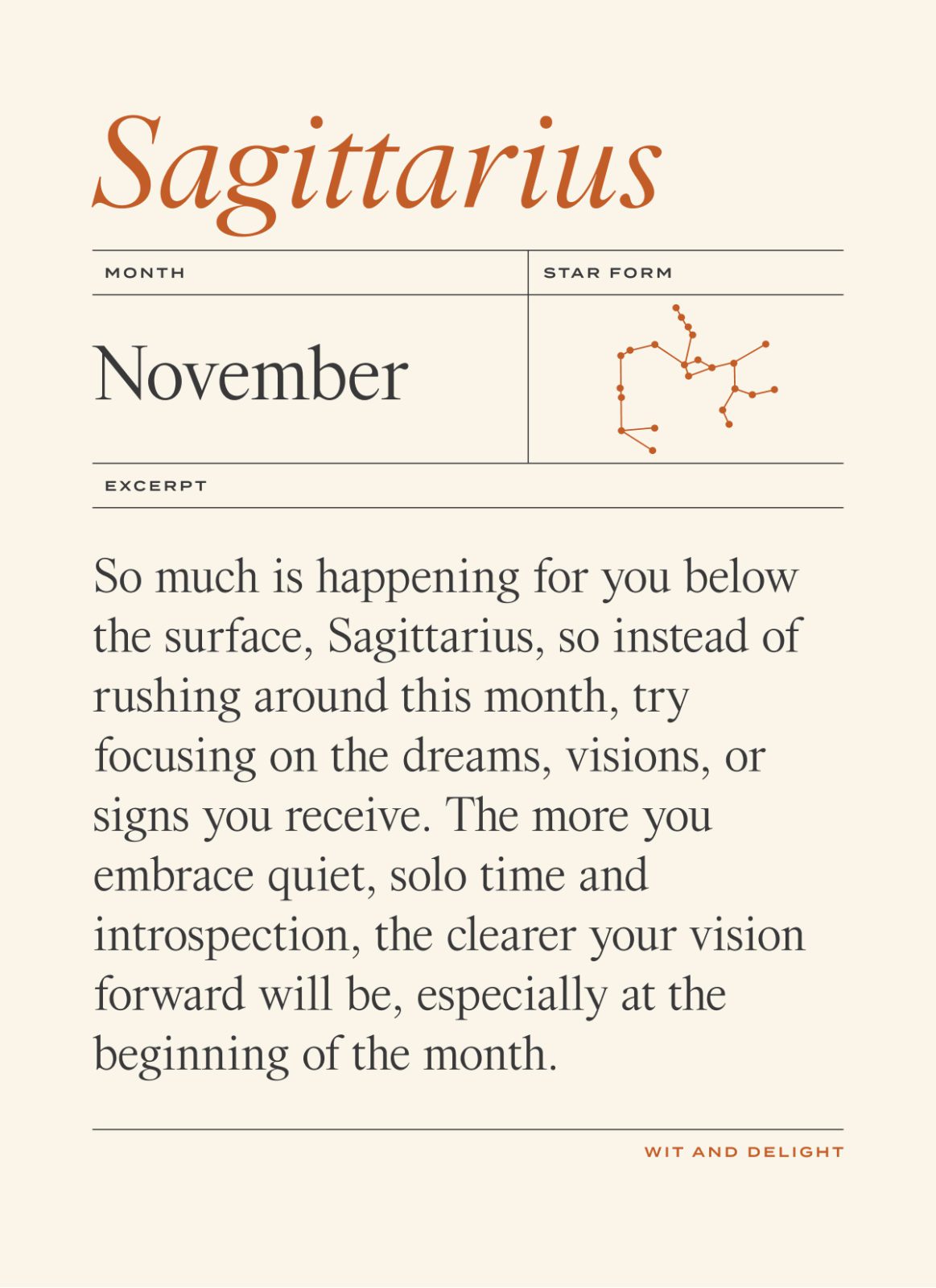 Your Monthly Horoscope: November 2022 | Wit & Delight