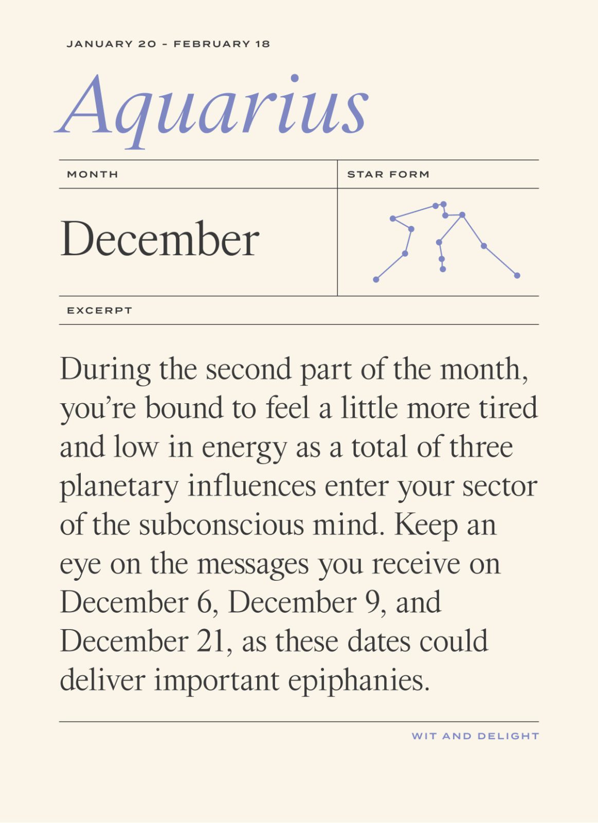 Your December Monthly Horoscope | Wit & Delight
