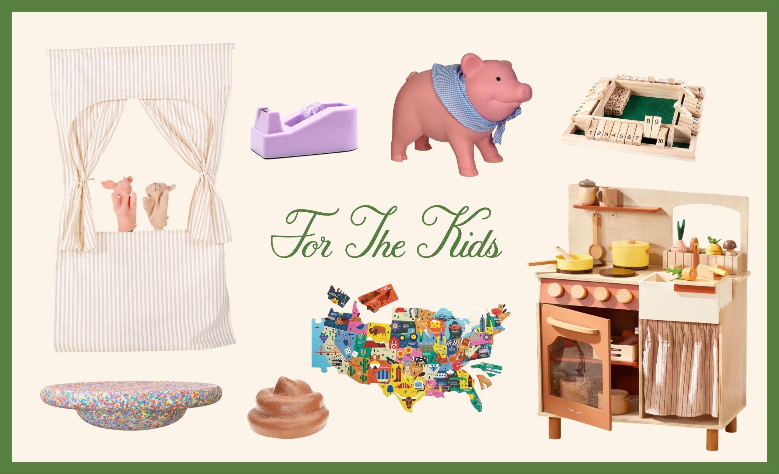 A mix of holiday gift ideas for kids