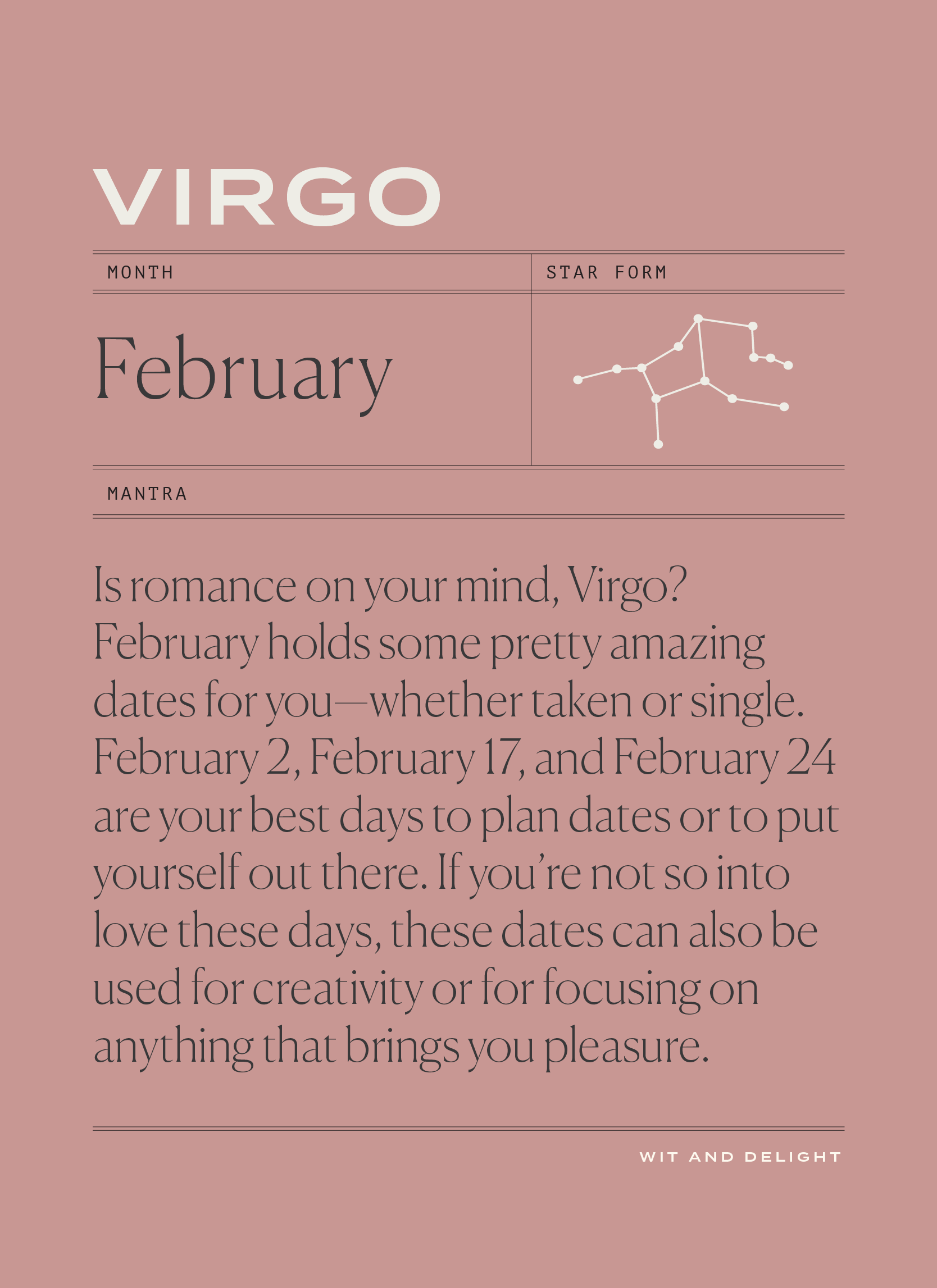 February Horoscope Bask in the Possibilities Wit & Delight