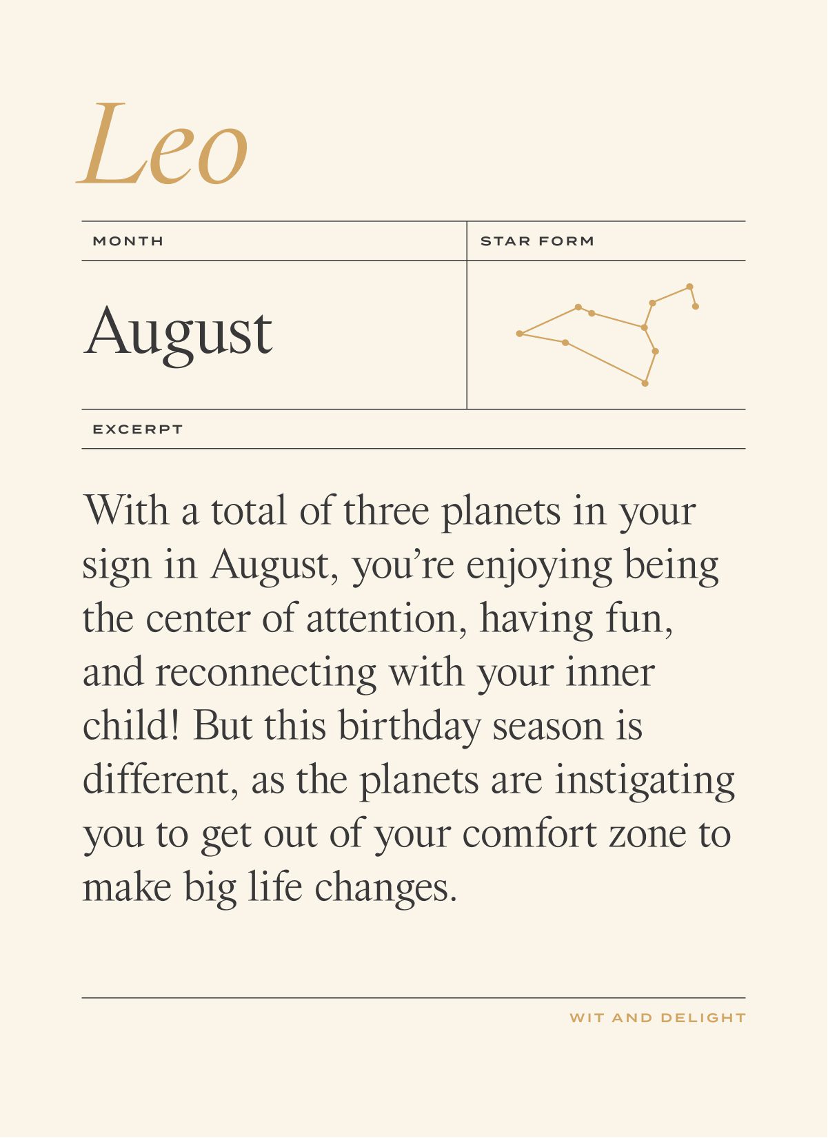 August Horoscopes 2022 Wit & Delight