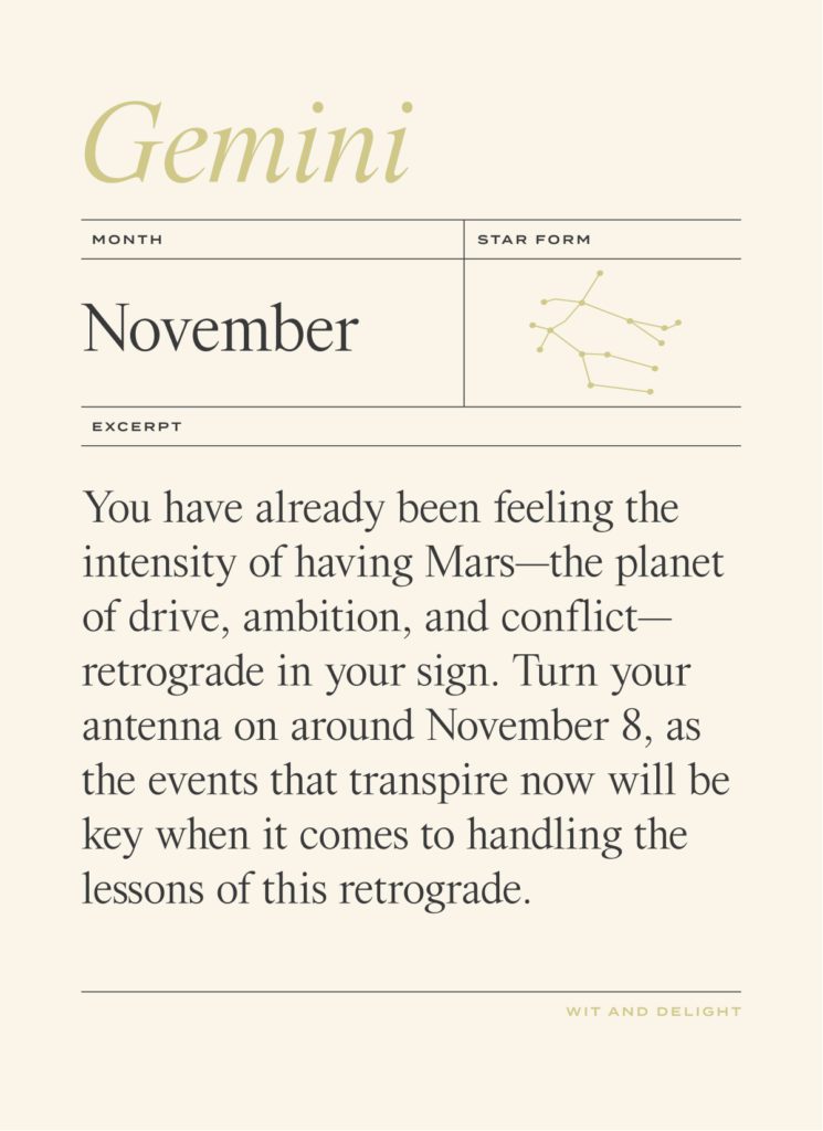 Your Monthly Horoscope: November 2022 | Wit & Delight