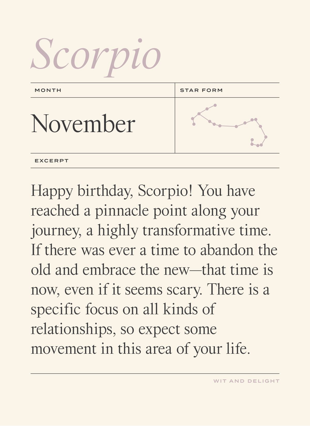 Your Monthly Horoscope: November 2022 | Wit & Delight