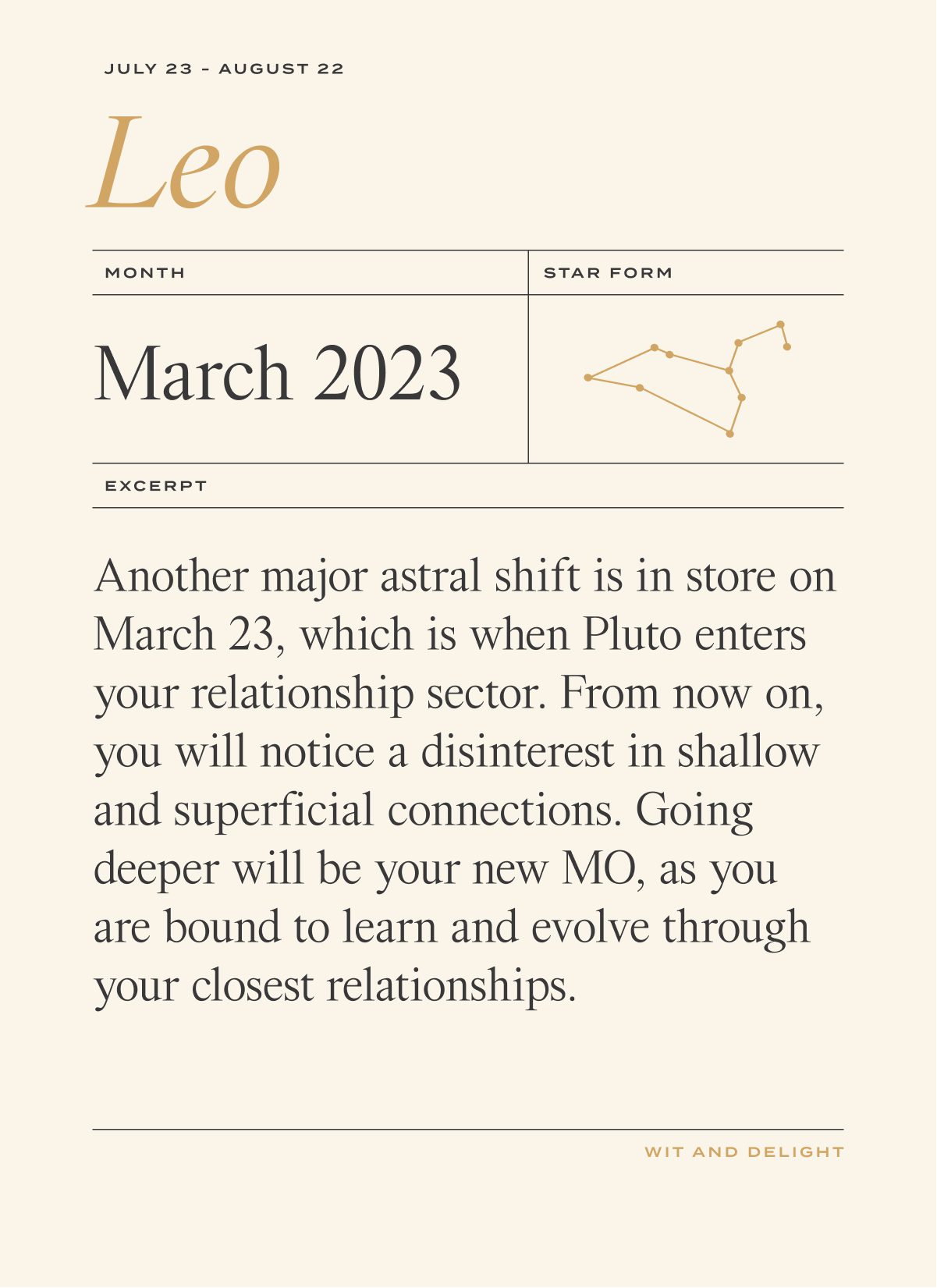 March Horoscope 2023 Wit & Delight